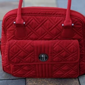 Vera Bradley Quilted Purse Red Shoulder bag Turnkey